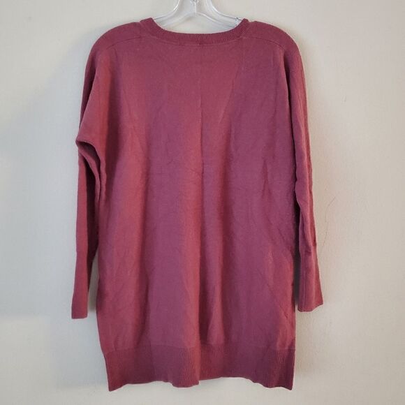 ATHLETA Women's High Low Sweater  Wool Cashmere Blend Size XS Mauve Pink - Picture 2 of 5